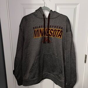 Minnesota Golden Gophers Gray Pullover Hoodie - Collegiate Fleece Sweatshirt
